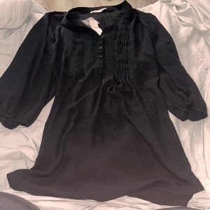 Black Sheer Tunic Top